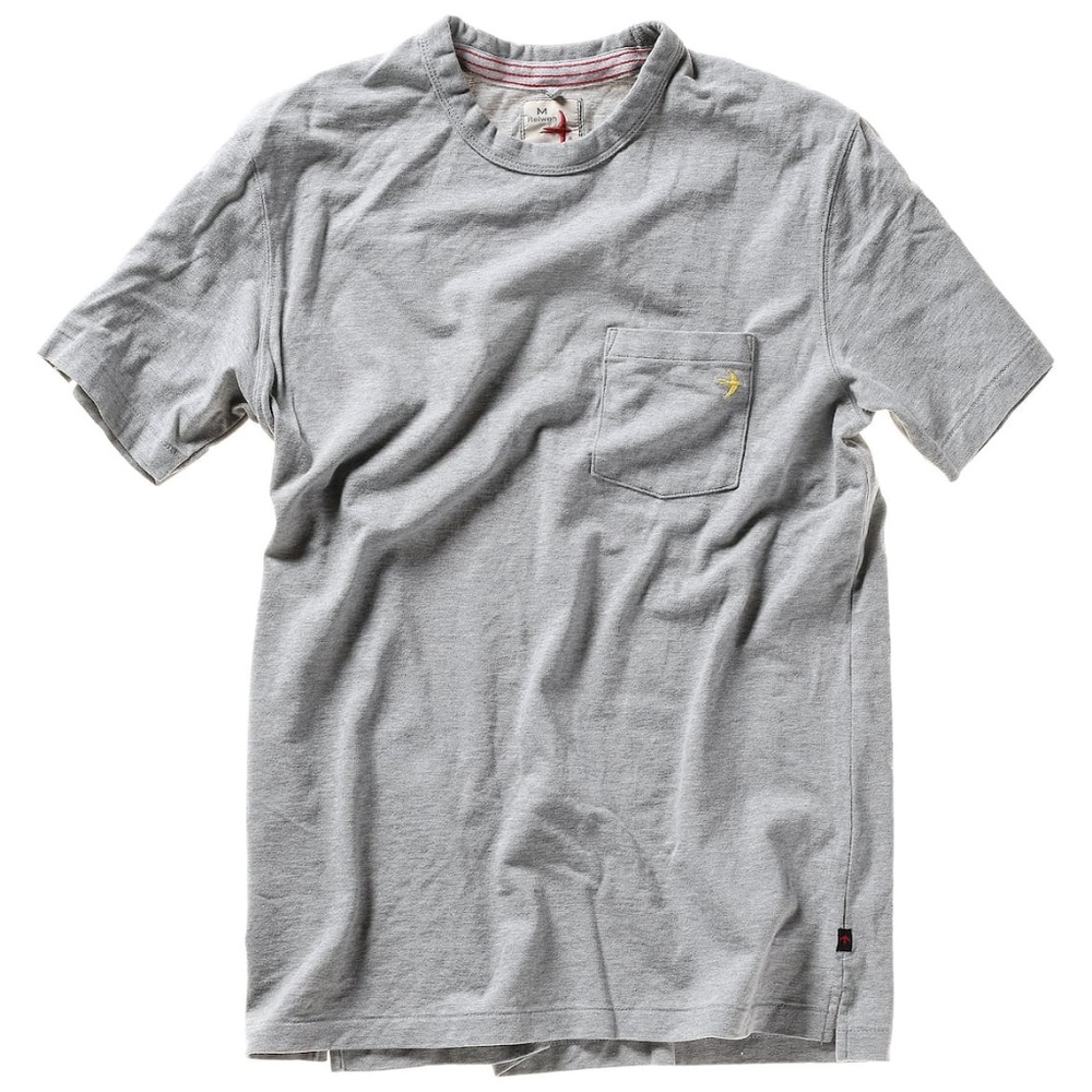 Relwen Pique Pocket Tee - Heather Gray